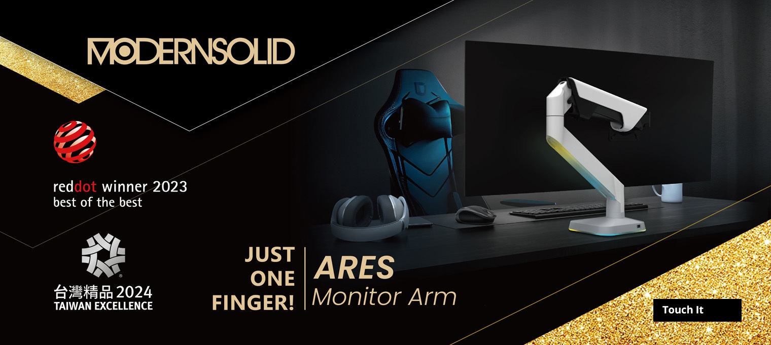 Just One Finger - Touch It for More Details about Ares Gaming Monitor Arm